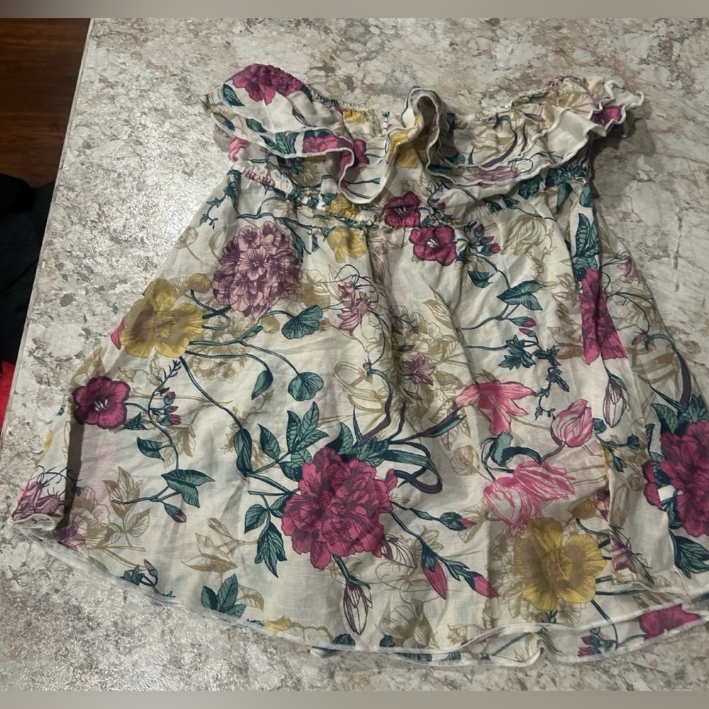 H&M Floral Tube Top Size 8